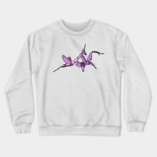 Orchid mantis cartoon illustration Crewneck Sweatshirt